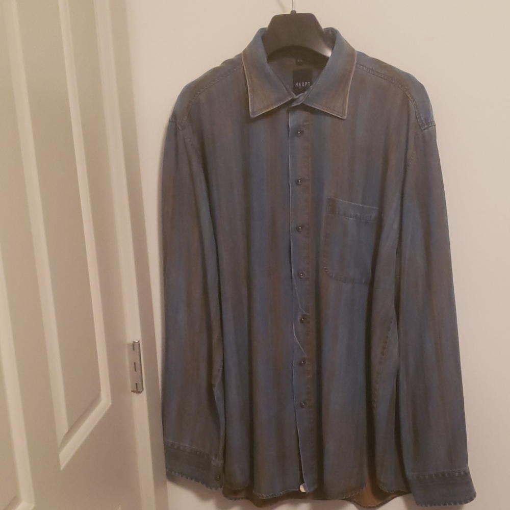Haupt Blue/Brown Striped Long Sleeve Shirt
